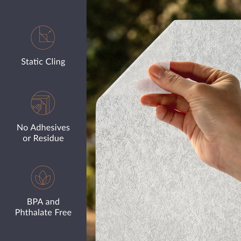 Artscape Blue Chip | Decorative Privacy Window Film with Textured Glass Pattern | Non-Adhesive & UV Protection | Easy to Apply & Removable | 24 x 36 Inches | Made in USA - Image 5